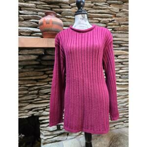 22/24 (3X) - Bobbie Brookes Burgundy Cable Knit Sweater
